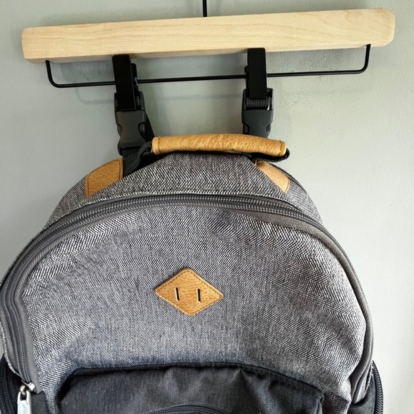 Eddie Bauer First Adventure Backpack Gray and Black Unisex Diaper Bag - Picture 7 of 16